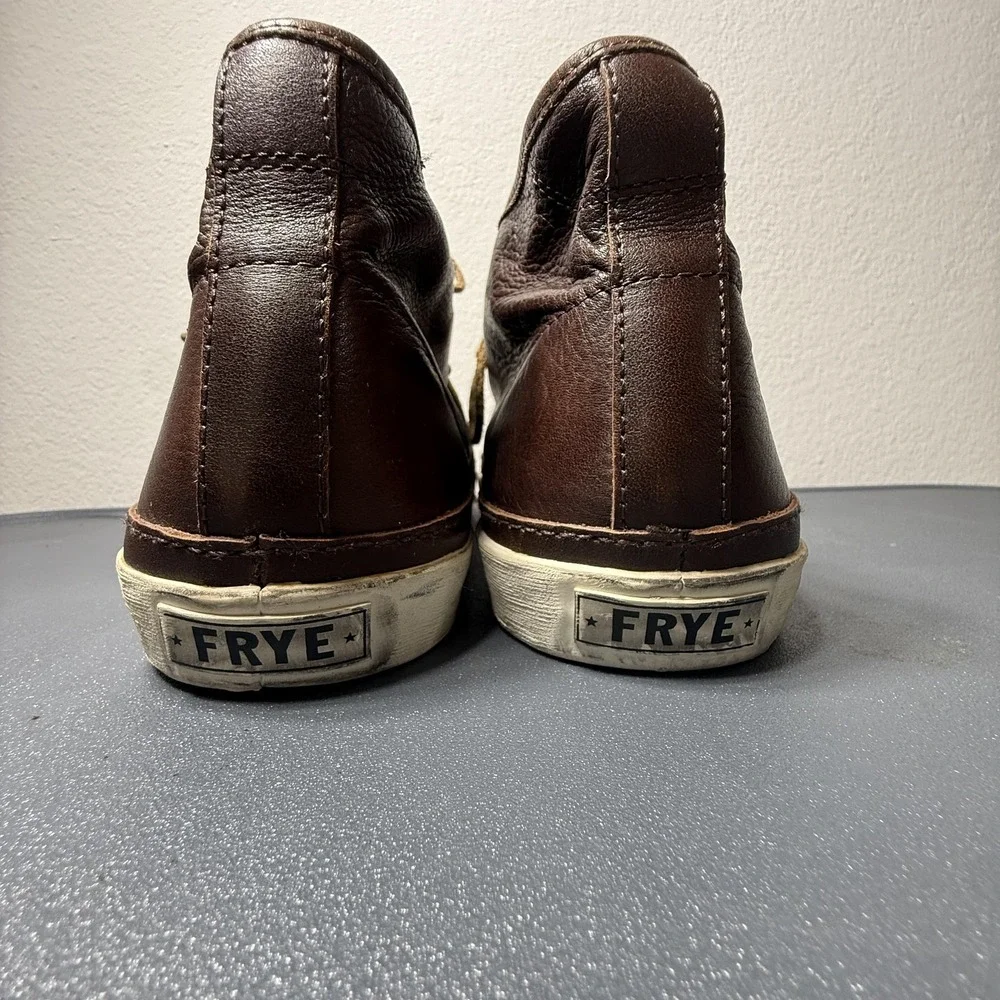 Frye Shoes Mens‎ Size 11.5 45 Brown Leather Lace Up Chukka Casual Sneakers